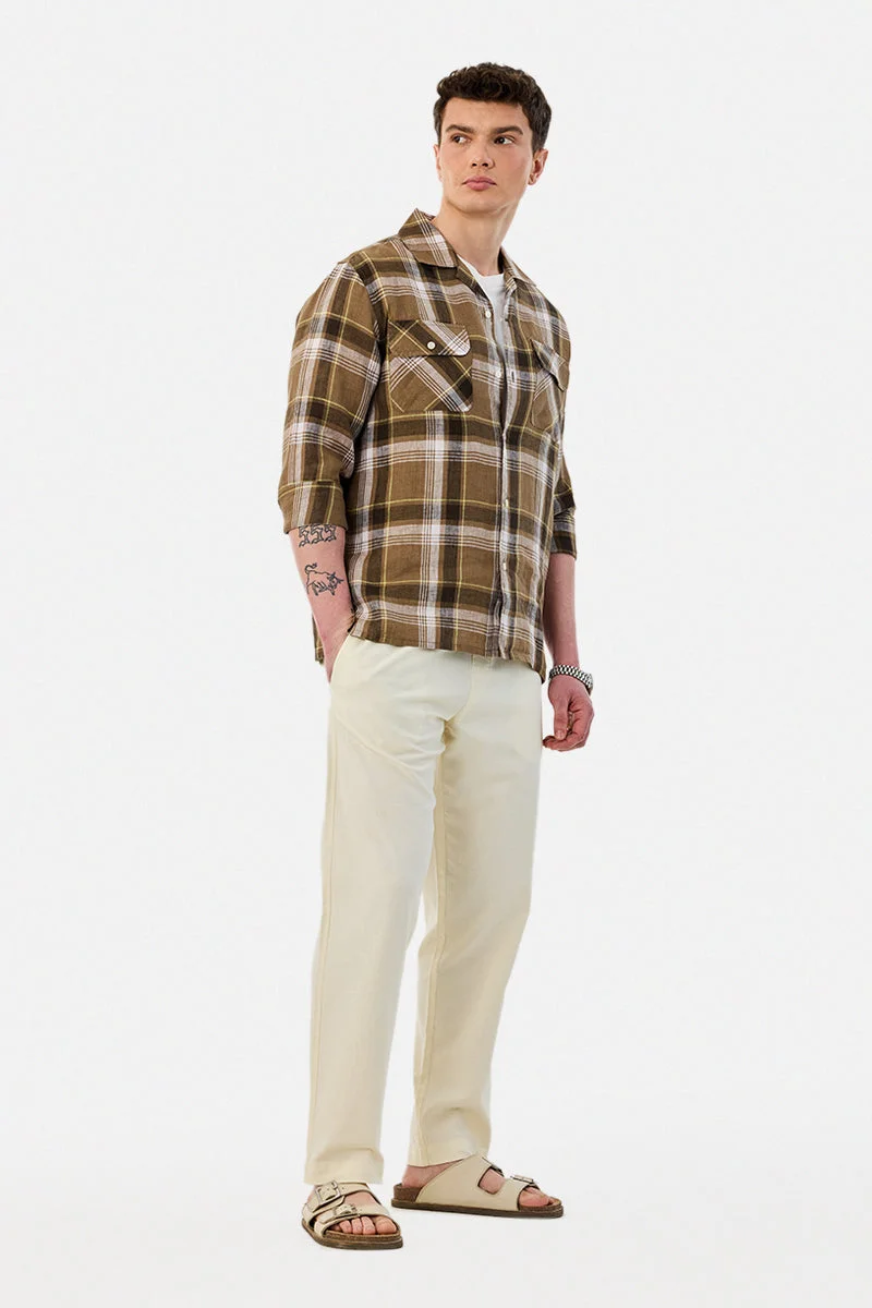 SNITCH Linen Blend Baggy Trousers